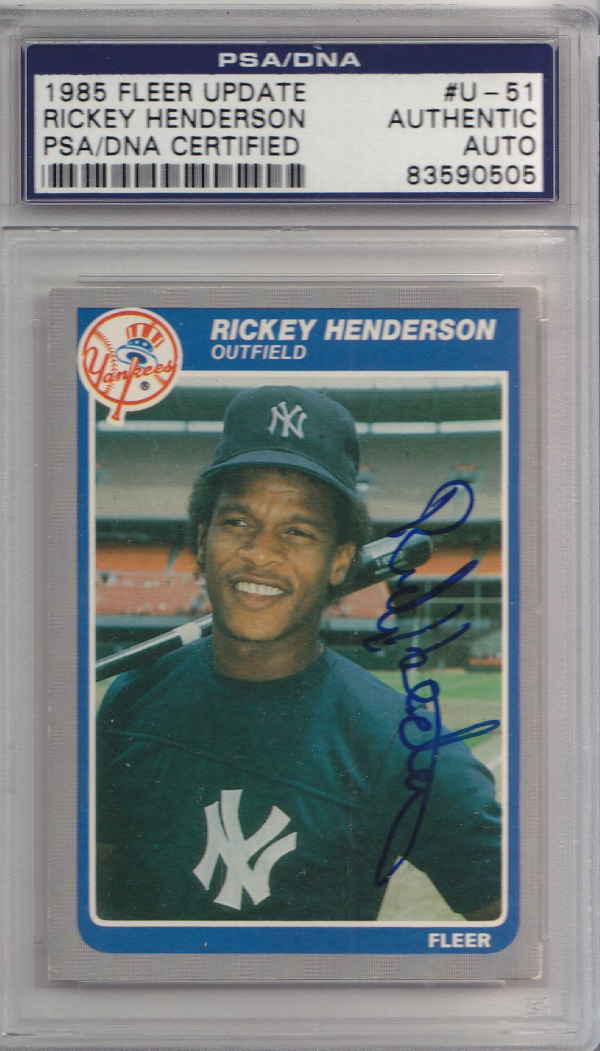 Rickey Henderson Autograph