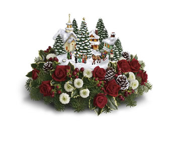 boston kinkade christmas flowers